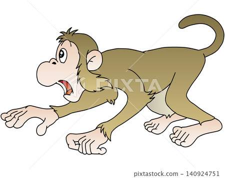 Hand-drawn animal illustration ☆ Monkey Hand-drawn animal illustration ☆ Monkey 140924751