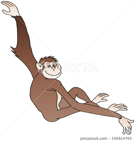Hand-drawn animal illustration ☆ Monkey Hand-drawn animal illustration ☆ Monkey 140924765