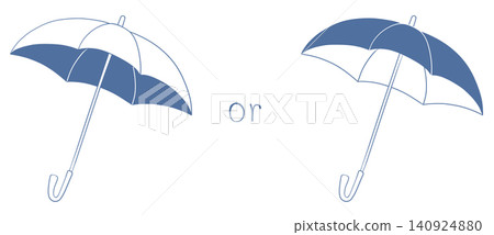 Illustration of the color scheme of a parasol Illustration of the color scheme of a parasol 140924880