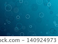 An abstract geometric background inspired by technology, featuring a deep blue gradient with white circles superimposed. 140924973