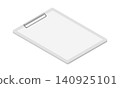Isometric illustration of a blank binder and clipboard 140925101