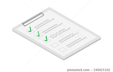 An illustration of a checklist clipped to an isometric clipboard. An illustration of a checklist clipped to an isometric clipboard. 140925102