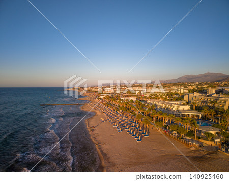 Scenic Aerial Coastline View of Luxury Beach Resort Scenic Aerial Coastline View of Luxury Beach Resort 140925460