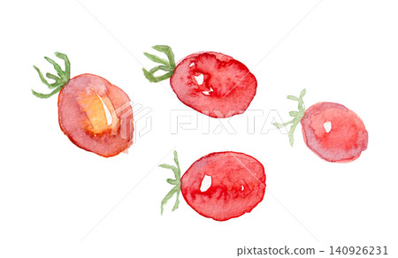 Watercolor Mini Tomatoes Watercolor Mini Tomatoes 140926231