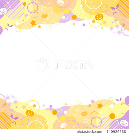 萬聖節粉彩波普抽象透明邊框 3_Square 140926388