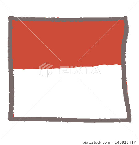 Hand-drawn flag of the Principality of Monaco Hand-drawn flag of the Principality of Monaco 140926417