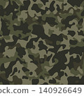 Camouflage Clothing Khaki Seamless Monochrome Vector Design. 140926649