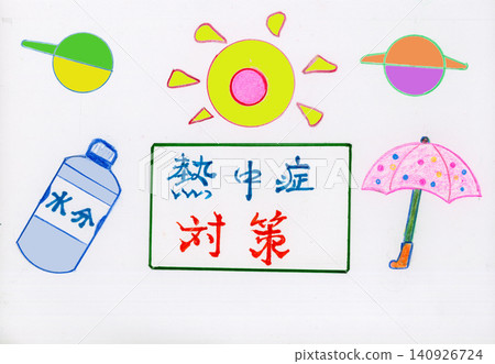 Midsummer Heatstroke Prevention: Heatstroke Warning Illustration 140926724