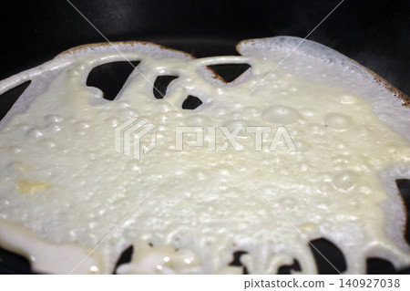 Pancake Cooking in Non-Stick Pan Breakfast Culinary Art for Recipe Inspiration Pancake Cooking in Non-Stick Pan Breakfast Culinary Art for Recipe Inspiration 140927038
