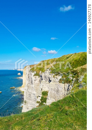 Scenic Coastal Cliff and Blue Sky Landscape for Nature Photography Scenic Coastal Cliff and Blue Sky Landscape for Nature Photography 140927178