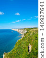 Majestic Coastal Cliffs Under Clear Blue Sky for Nature Photography and Travel Inspiration 140927641