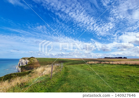 Majestic Coastal Cliffs and Expansive Sky Landscape for Wall Art and Nature Posters Majestic Coastal Cliffs and Expansive Sky Landscape for Wall Art and Nature Posters 140927646