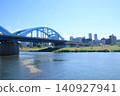 Maruko Bridge over the Tamagawa River and the townscape of Musashi-Kosugi - Part 2 140927941