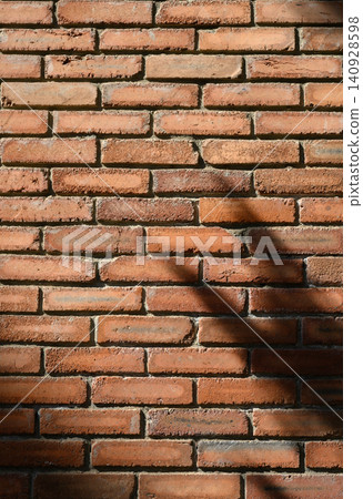 Red Brick Wall with Shadow Texture Background Red Brick Wall with Shadow Texture Background 140928598