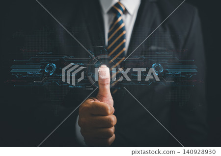 Secure access with a thumbs up and virtual fingerprint scan Secure access with a thumbs up and virtual fingerprint scan 140928930