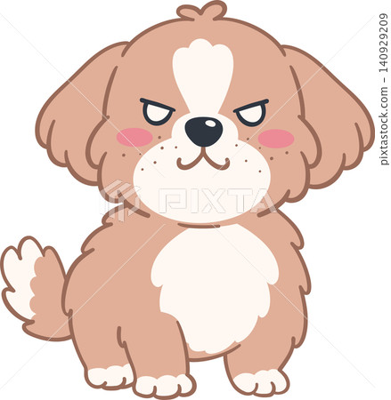 Dog Cute Animal Sticker Illustration 140929209