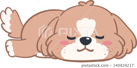 Dog Flat Illustration Adorable Character Dog Flat Illustration Adorable Character 140929217