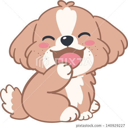 Dog Cute Puppy Flat Clipart 140929227