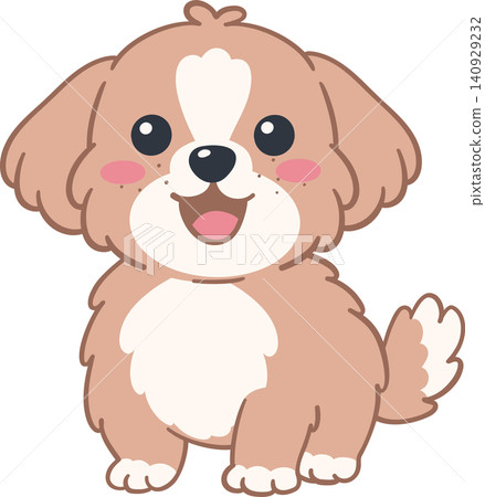 Dog Cute Flat Drawing Cartoon Illustration 140929232