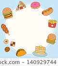american fast food square frame 140929744