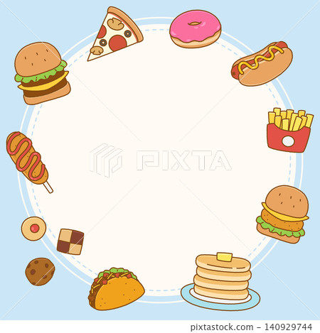 american fast food square frame american fast food square frame 140929744