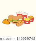 cute american fast food 140929748