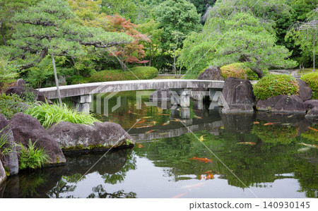 The lush greenery of Himeji City, Himeji Castle West Residence Site Garden, and Kokoen Garden 140930145