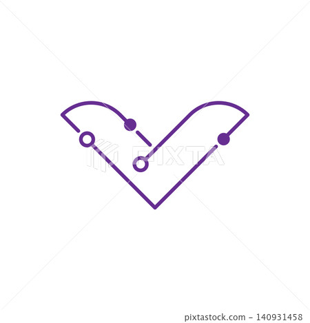 V letter checkmark logo graphic design V letter checkmark logo graphic design 140931458