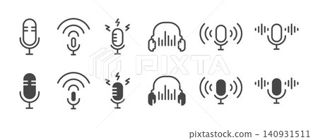 Broadcast icon set. It includes live streaming, podcast, content, and more icons. Broadcast icon set. It includes live streaming, podcast, content, and more icons. 140931511