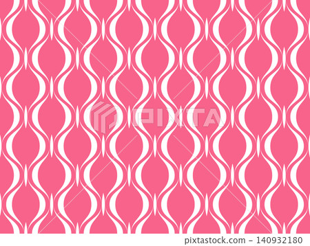 The geometric pattern with wavy lines. Seamless vector background. White and pink texture. Simple lattice graphic design The geometric pattern with wavy lines. Seamless vector background. White and pink texture. Simple lattice graphic design 140932180