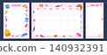 Cute school planner set  140932391