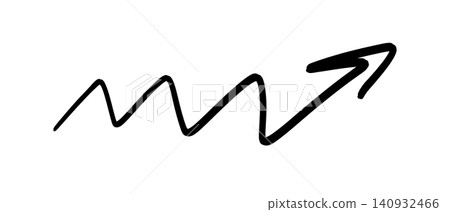 Hand drawn arrow pointing upwards with a zigzag line indicating progress on transparent or white background Hand drawn arrow pointing upwards with a zigzag line indicating progress on transparent or white background 140932466