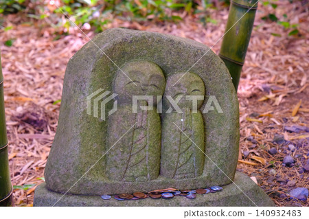 Bamboo grove stone Buddha Bamboo grove stone Buddha 140932483