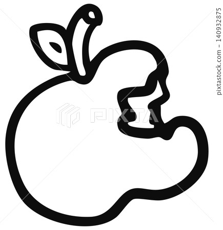 Hand drawn bite apple outline for kid colouring book, art, painting, healthy snack, fruit, food, people, diet, exercise, sport, lifestyle, grocery shopping, supermarket, breakfast, light lunch, vegan Hand drawn bite apple outline for kid colouring book, art, painting, healthy snack, fruit, food, people, diet, exercise, sport, lifestyle, grocery shopping, supermarket, breakfast, light lunch, vegan 140932875