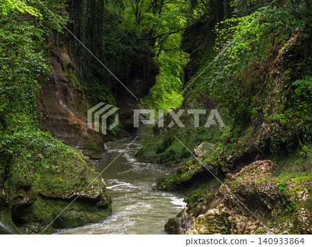 The Martvili Gorge is situated in the Samegrelo-Upper Svaneti region. The Martvili Gorge is situated in the Samegrelo-Upper Svaneti region. 140933864