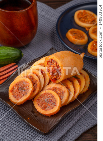 sliced Spicy Squid with Chili Seasoning, Chinese Seafood Appetizer sliced Spicy Squid with Chili Seasoning, Chinese Seafood Appetizer 140933914