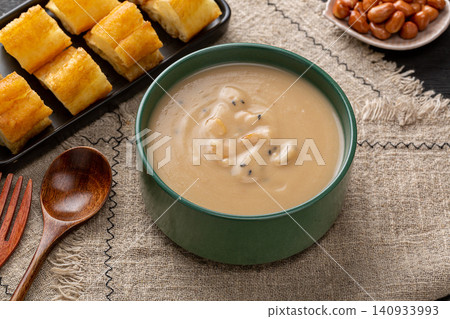 tibetan Butter Tea with Traditional Chinese Breakfast Pastry tibetan Butter Tea with Traditional Chinese Breakfast Pastry 140933993