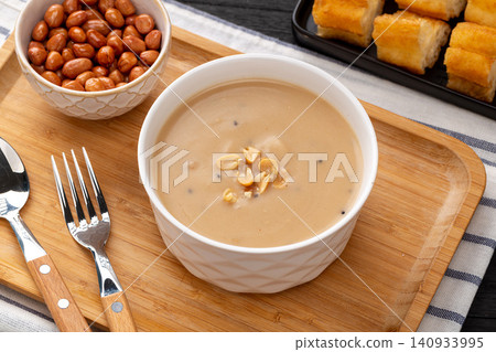 tibetan Butter Tea with Traditional Chinese Breakfast Pastry 140933995