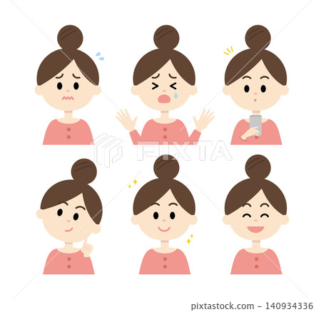 Women of various facial expressions Women of various facial expressions 140934336