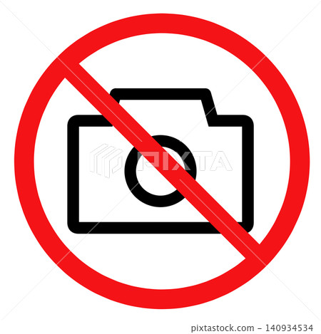 A line drawing icon of a camera indicating that photography is prohibited. A line drawing icon of a camera indicating that photography is prohibited. 140934534