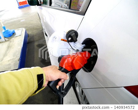 Refueling a private car with gasoline Refueling a private car with gasoline 140934572