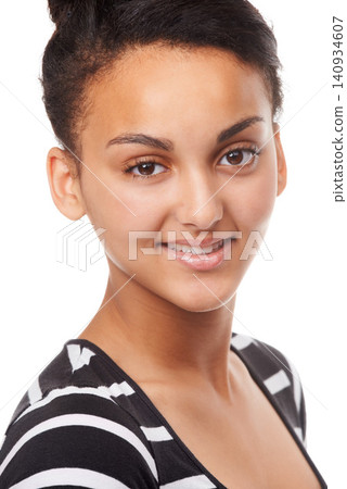 Portrait, teenager and girl in studio with skincare in white background for shine, wellness and natural glow. Happy, model and woman with smile with healthy cosmetics or smooth results for beauty Portrait, teenager and girl in studio with skincare in white background for shine, wellness and natural glow. Happy, model and woman with smile with healthy cosmetics or smooth results for beauty 140934607
