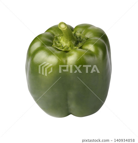 Green bell pepper isolated on a white background Green bell pepper isolated on a white background 140934858