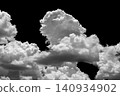White cloud isolated on a black background 140934902