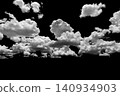 White cloud isolated on a black background 140934903