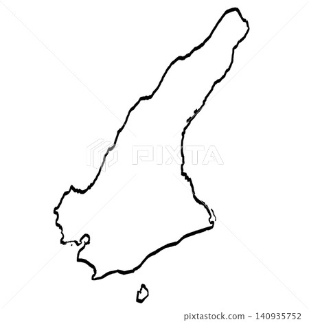 Awaji Island map illustration (brushstroke style), Japanese style, Hyogo Prefecture Awaji Island map illustration (brushstroke style), Japanese style, Hyogo Prefecture 140935752