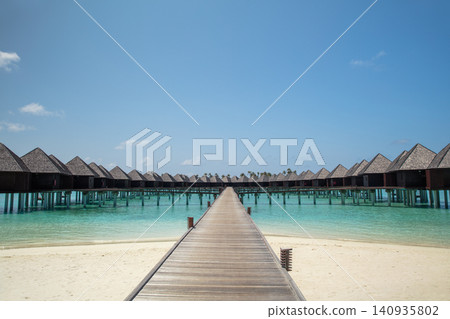 Maldives bungalow reception beach houses Maldives bungalow reception beach houses 140935802