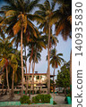 View of a modern villa in a tropical environment 140935830