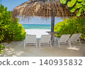 Tropical beach background as summer landscape 140935832