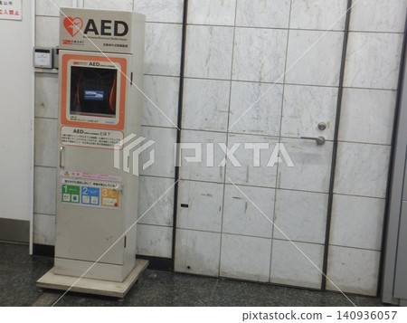 車站的AED 車站的AED 140936057